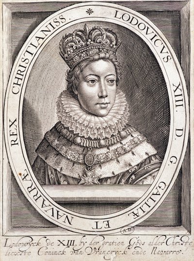 Portrait of Louis XIII, young. by French School