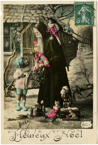 Postcard: Happy Christmas, Mary by French School