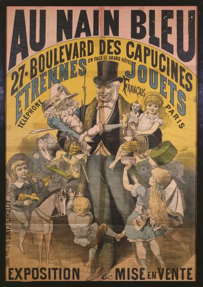 Poster Advertising Au Nain Bleu, c.1890 by French School