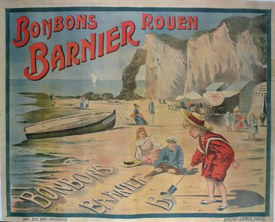 Poster advertising Barnier sweets by French School