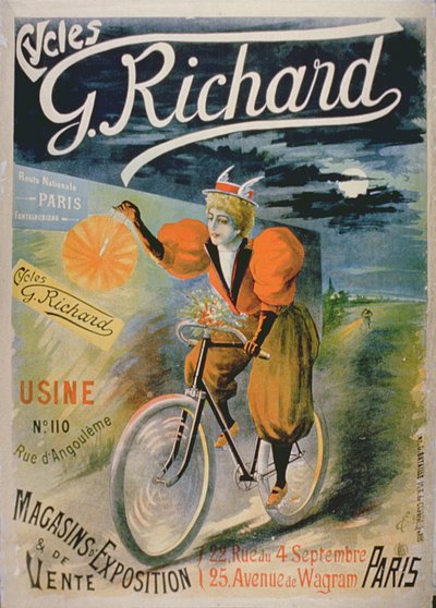Poster advertising G. Richard Cycles, Paris by French School