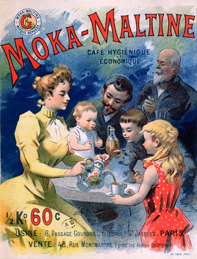 Poster advertising Moka-Maltine coffee, c.1900 by French School