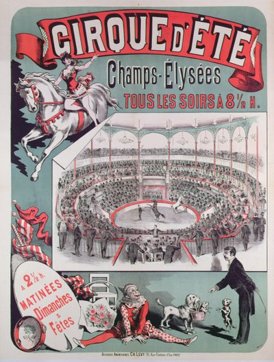 Poster advertising the Cirque d