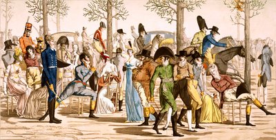 Promenade at Longchamps by French School