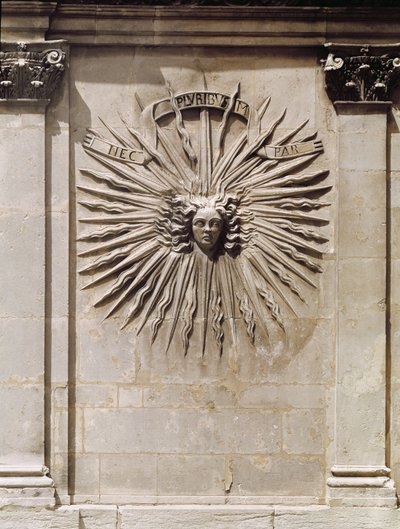 Relief of the sun from the facade by French School