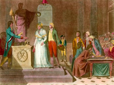 Republican wedding by French School