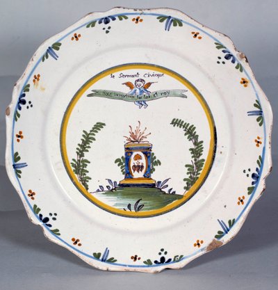 Revolutionary plate by French School