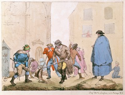 Roadsweepers in Paris by French School