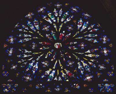 Rose window by French School