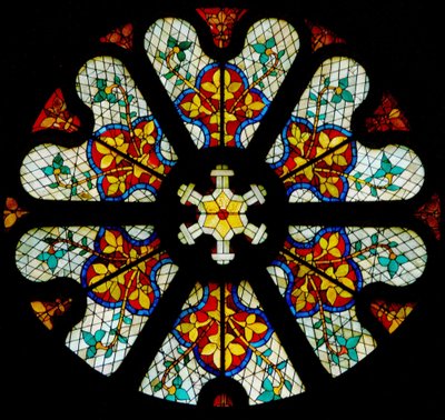 Rose window by French School