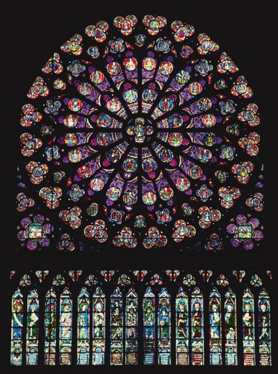 Rose window, 1260 by French School