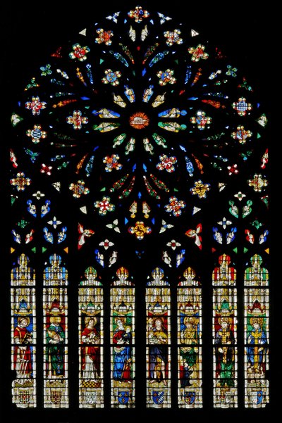 Rose window by Jean de Dampmartin by French School