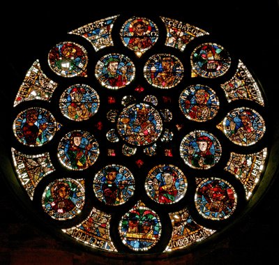Rose window depicting the New Covenant, c.1235 by French School