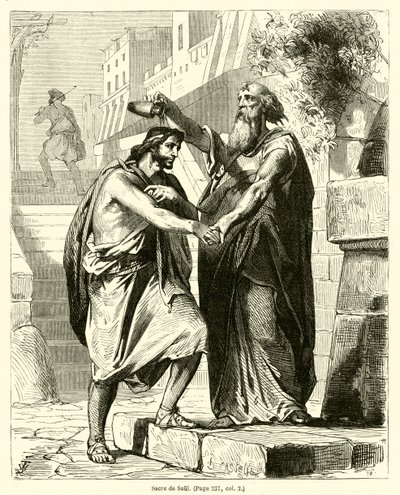 Anointing of Saul by French School