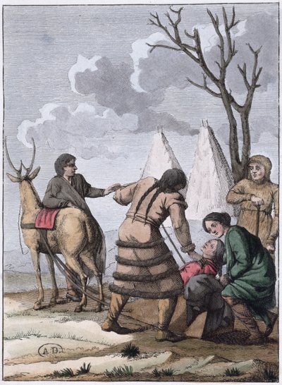 Samoyede Marriage, 1811 by French School