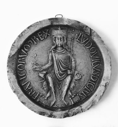 Seal of Louis VII (1120-80) 1175 by French School
