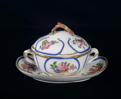 Sevres bowl and plate by French School