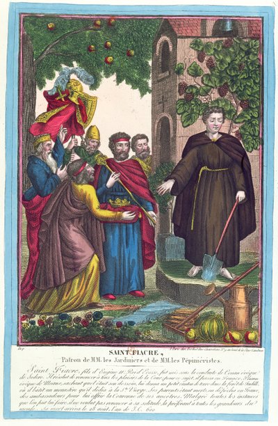 St. Fiacre (d.670) 1841 by French School