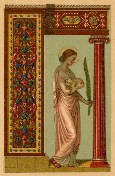 Saint Agnes, Virgin and Martyr by French School