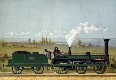 Steam Engine on the Strasbourg Railway, 1852 by French School