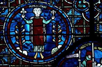 Taurus, from the Zodiac Window by French School