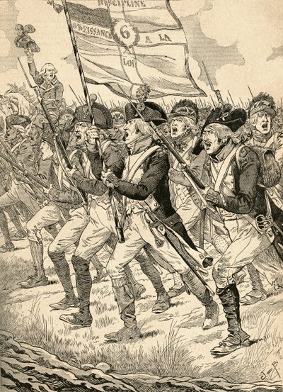 The Battle of Valmy by French School