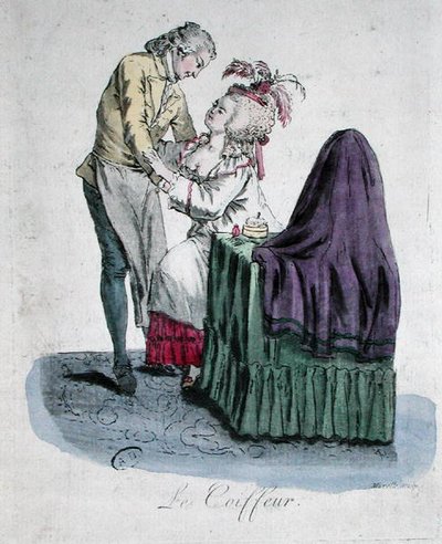 The Hairdresser and a Lady of Fashion by French School