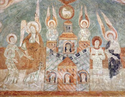 The Heavenly Jerusalem, 12th century by French School