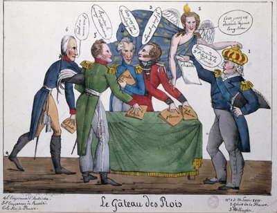 The Kings Cake, 1815 by French School
