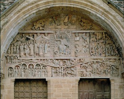 The Last Judgement, west portal tympanum by French School