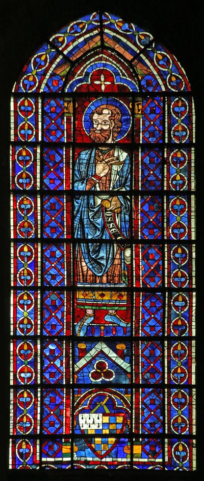 The Prophet Hosea; Arms of Mauclerc by French School