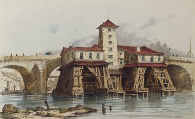 The Pump of Pont Notre Dame, 1836 by French School