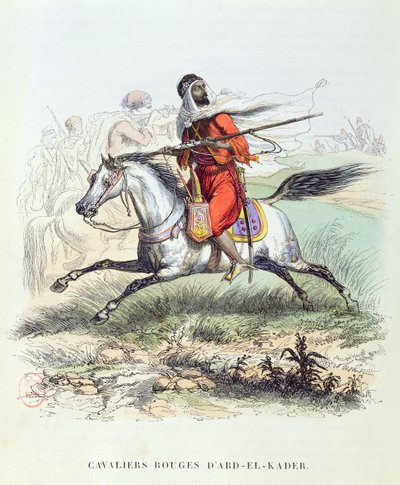 The Red Cavalry of Abd El-Kader, c.1840-45 by French School