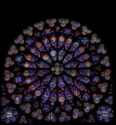 The South Rose window by French School