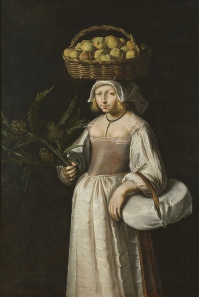 The Vegetable Seller by French School