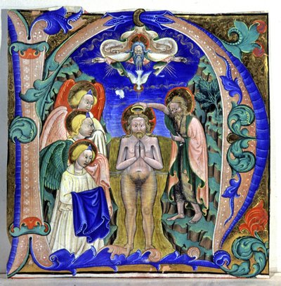 The baptism of Christ by French School