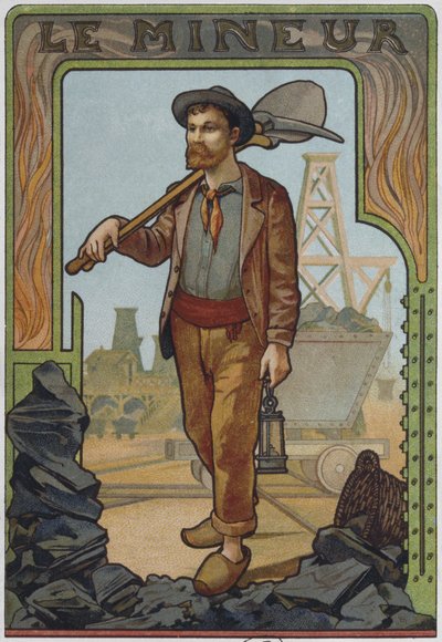 The coal miner by French School