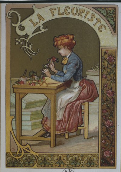 The flower girl by French School