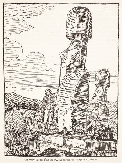 The Giants of Easter Island by French School