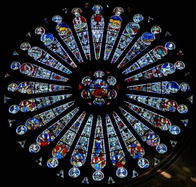 The south rose window by French School