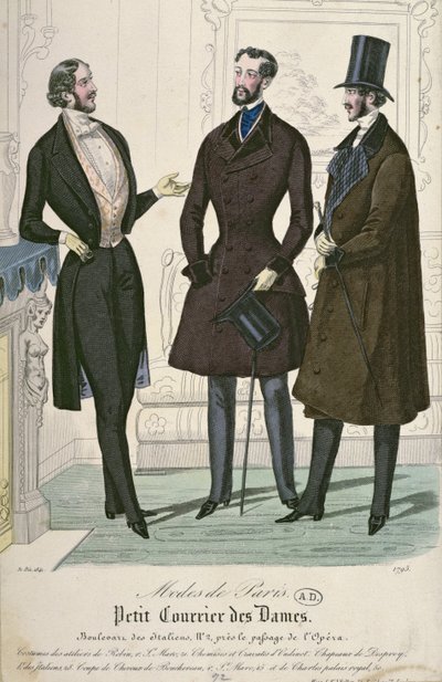 Three Elegant Young Men, 1841 by French School