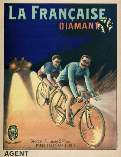 Tour de France Cycling Poster from 1911 by French School