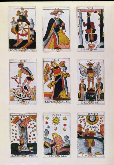 Traditional Tarot Cards by French School