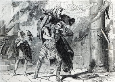 Trojan Leak (engraving) by French School
