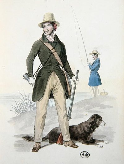 Two Elegant Young Sportsmen by French School