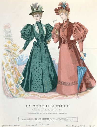 Two women, from La Mode Illustrée, 1895 by French School