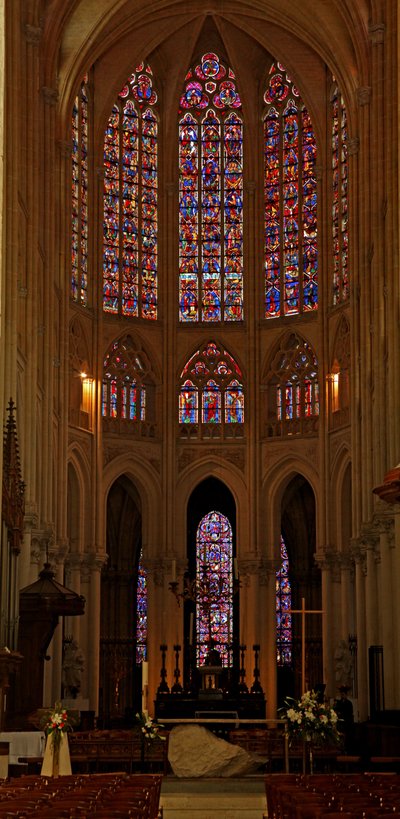 View depicting a view of the choir by French School