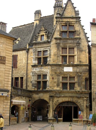 View of the Maison de La Boetie by French School