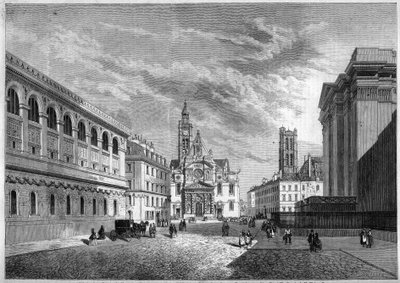 View of the Sainte Genevieve mountain, Paris by French School