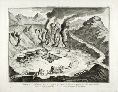 View of the Solfatara Volcano, Pozzuoli, Naples by French School